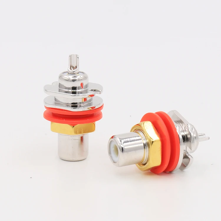 4 pezzi RCA femmina Spina per montaggio a pannello Terminale audio RCA Montaggio a pannello Telaio Audio RCA femmina Presa Amplificatore