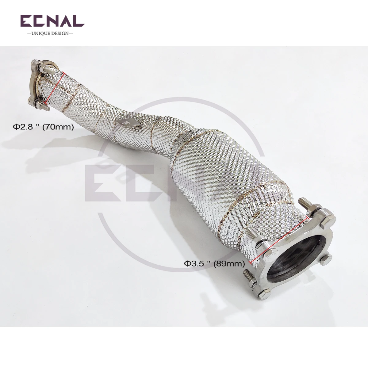 

Ecnal Exhaust Downpipe with Catalytic Converter for Audi A4 A5 Q5 2.0T B8.5 High Performance SS304 Car Sport Exhaust Pipe