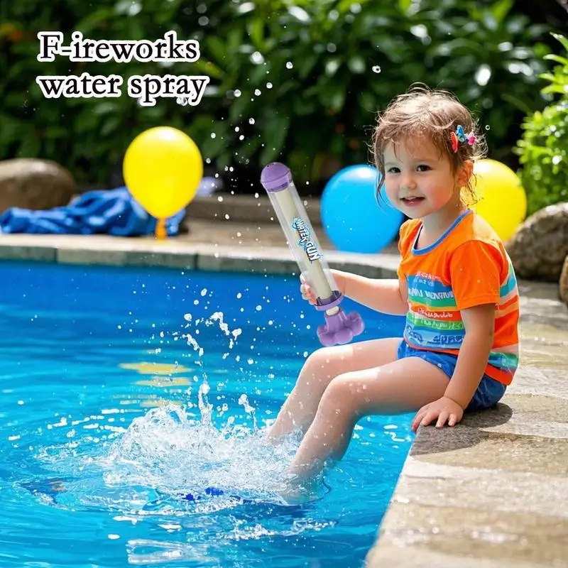 Pulverizador de agua para niños, rociador de agua de fuegos artificiales para parejas, 3 modos de pulverización, actividad de verano, juego de playa reutilizable para festivales