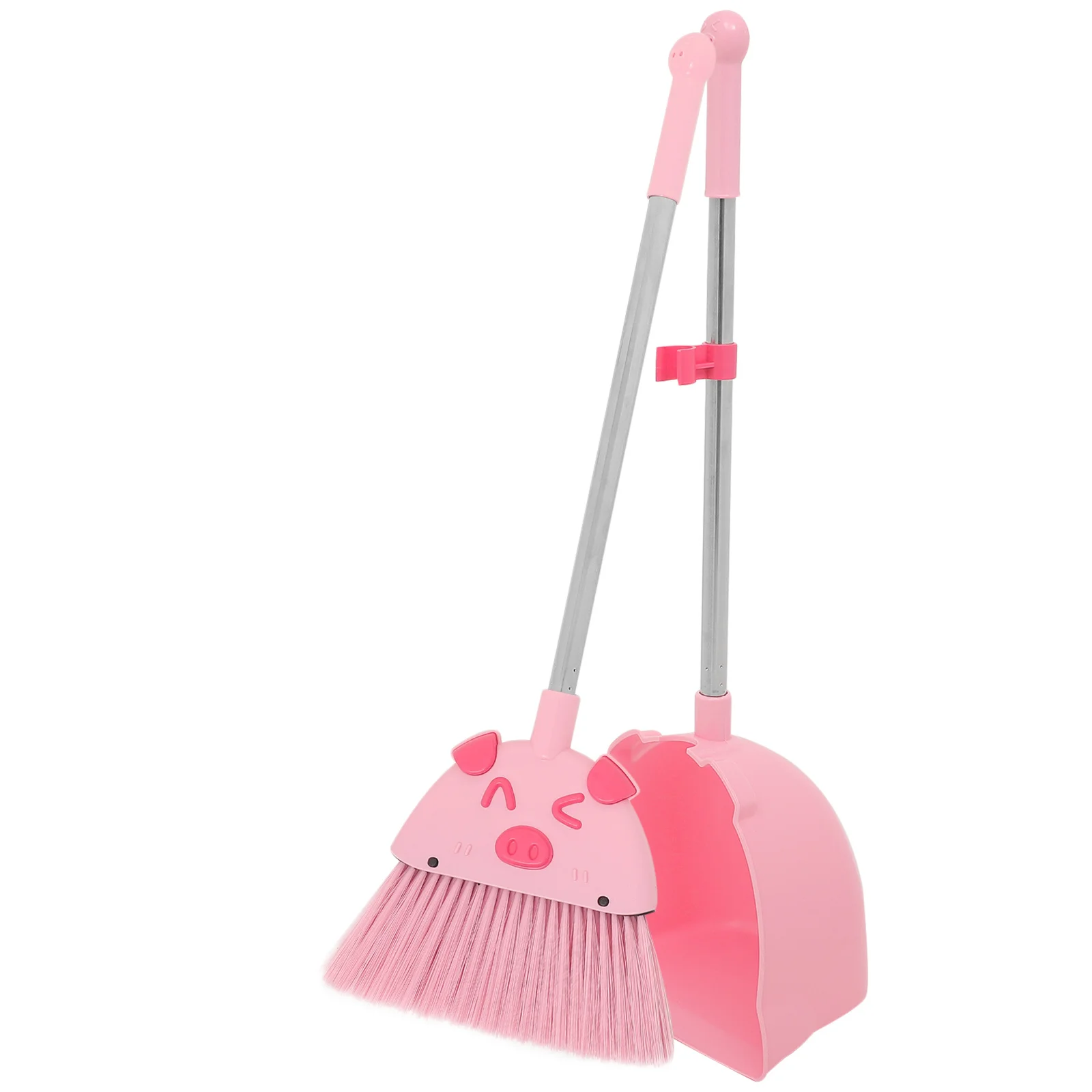 1Set Cartoon Varken Kinderen Bezem En Stoffer Ergonomisch Ontwerp Ouder Kind Schoonmaken Speeltoestel Peuter Vegen Training Tool