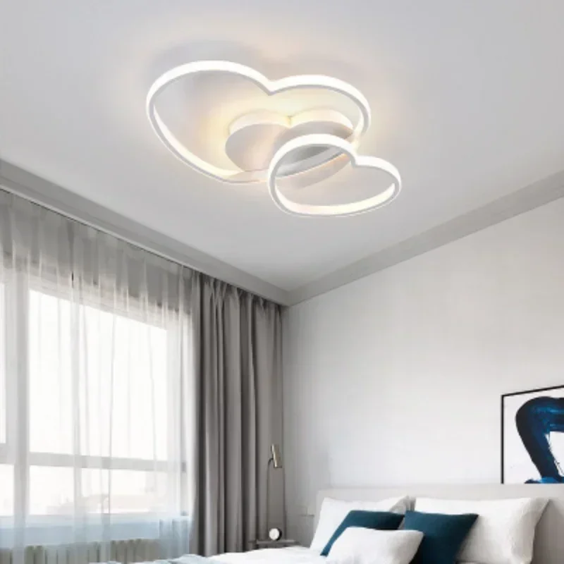 Luces de techo LED modernas con forma de corazón de princesa, superficie regulable para habitación de niños y niñas, decoración para sala de estar y