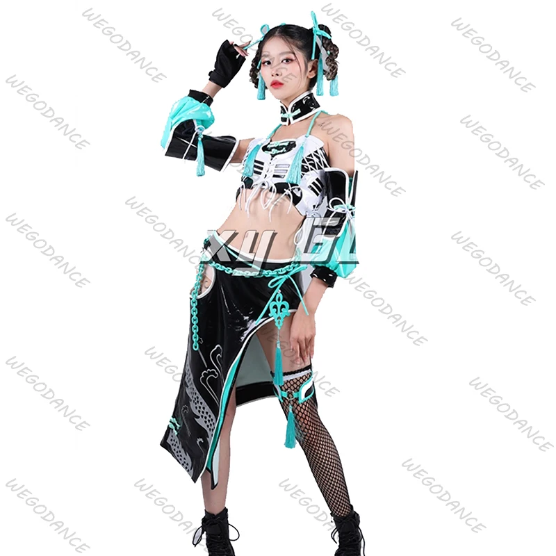 Costume de séparés euse Blue Bar pour femme, performance de cosplay de module sexy, tricot G, Chine