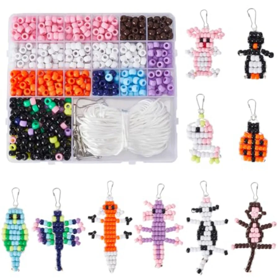 

1 коробка DIY 10 комплектов Набор из бисера «Пони» с изображением животных Набор бусин «Пони» Набор из бисера с животными Красочные бусины «Пони» Наборы для изготовления брелоков 8 мм с большим отверстием «Пони»