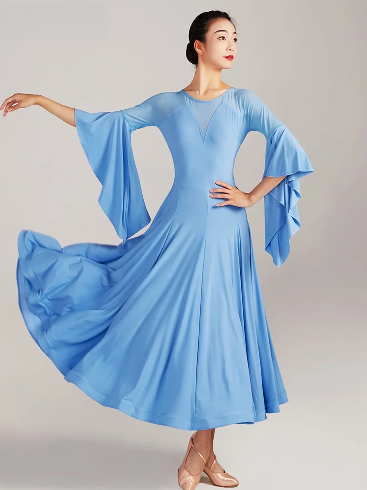 Danse moderne Dr jupe Sle pratique orm pour danse sociale danse de salon danse carrée Performance Costume femmes