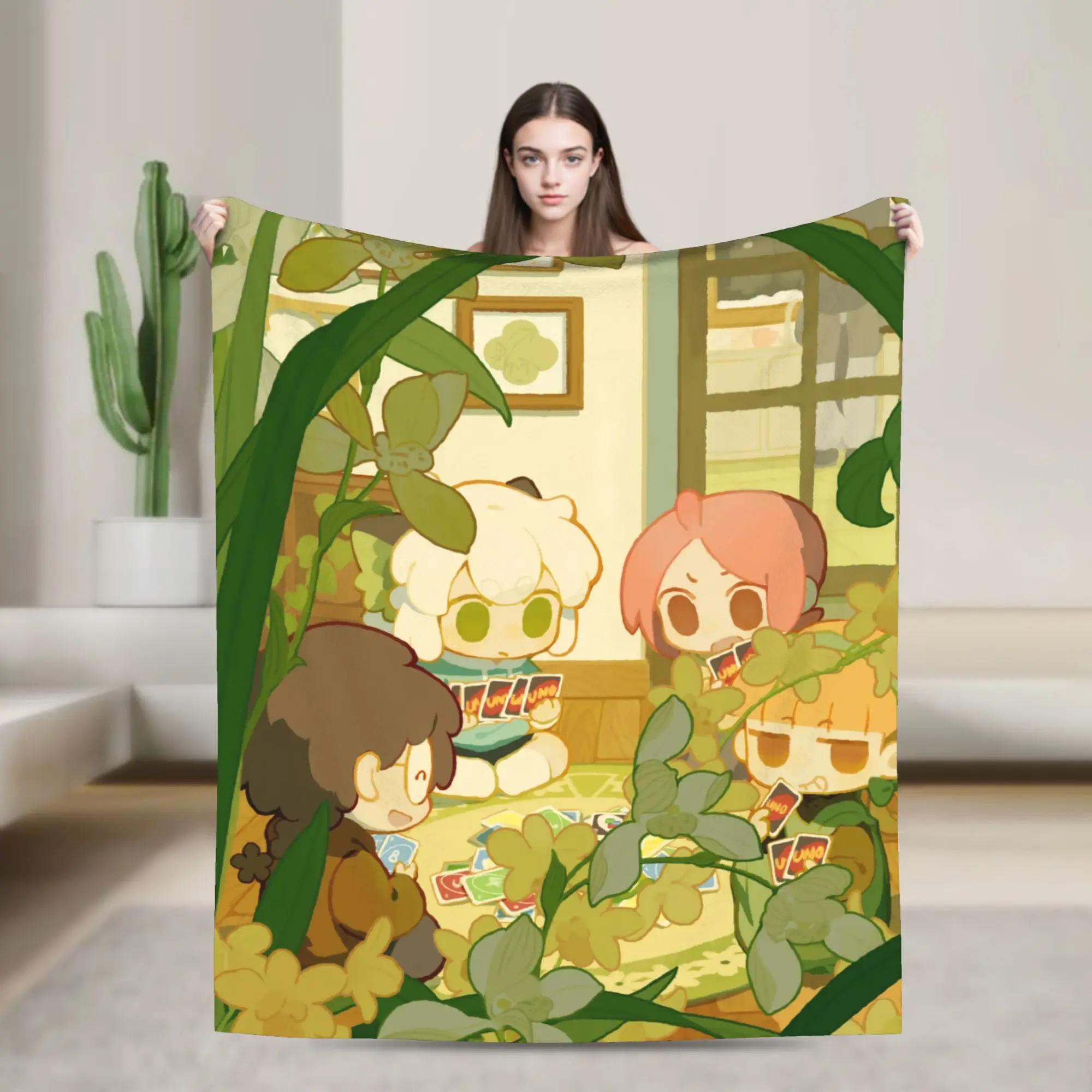 Kawaii Anime LUOXIAOHEIs Blankets Fleece Textile Decor Multifunction Lightweight Thin Throw Blankets for Home Car Bedding Throws
