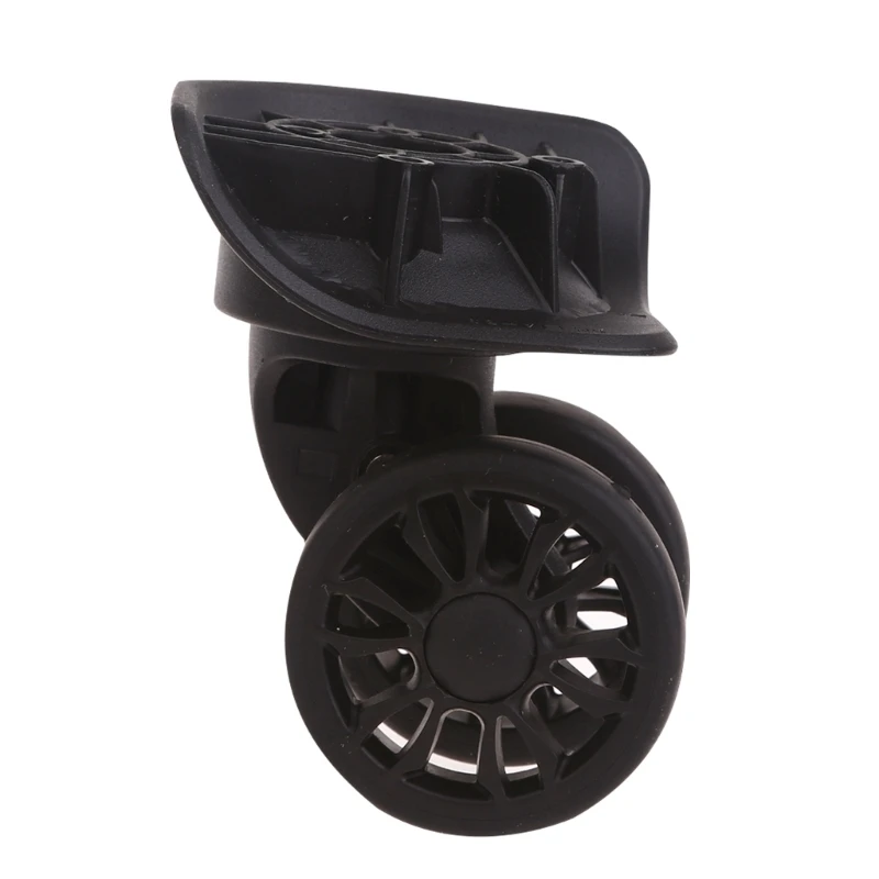 A89 Luggage Wheels Suitcase Double Row Roller Hardware Repairing 360° Spinner Casters Heavy Duty Wheel 1 Pair Black