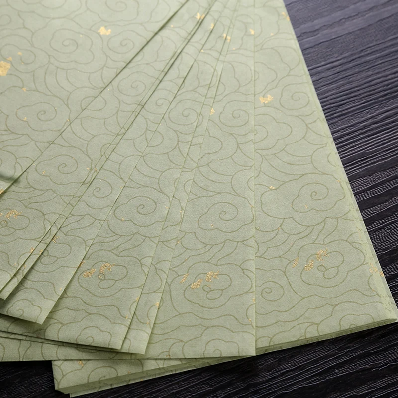 Chinese Calligraphy Xuan Paper Antique Method Batik Colorful Handmade Rice Paper Calligraphy Painting Creation Exhibition Papier