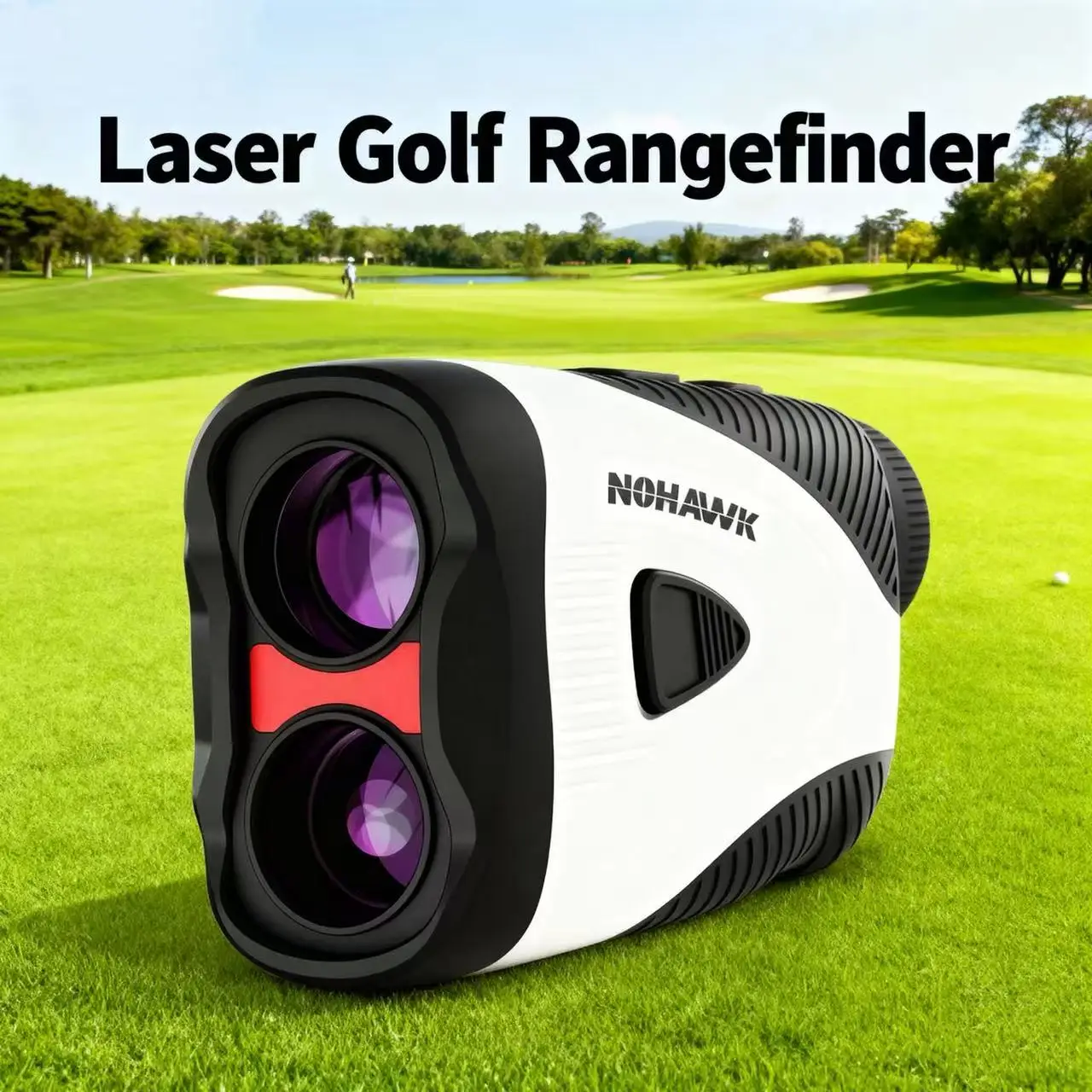NOHAWK Golf Rangefinder with Slope Switch, Laser Range Finder for Golfing with Flag Locking Vibration, USB-C Charge Magnetic
