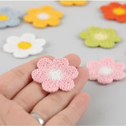 20 Pcs Flower Knitted Patches Embroidered Fabric Curtains Duvet Covers Decorative Stickers Clothing Accessories