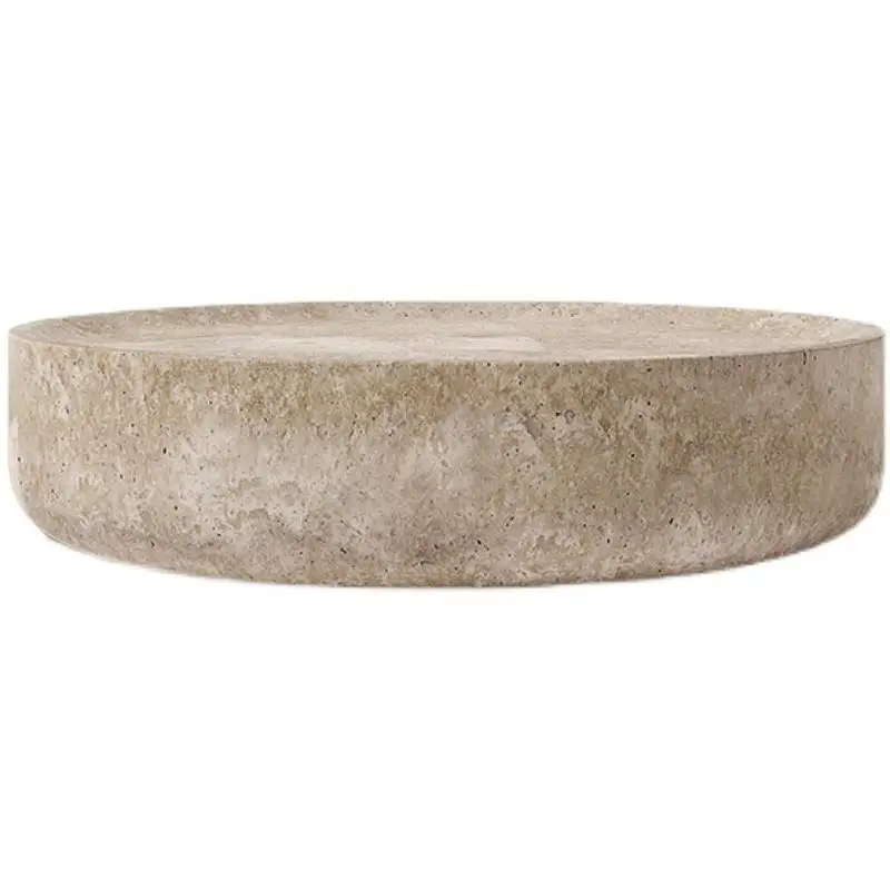 

Wabi Sand wind travertine coffee table living room home Internet celebrity high art B & B designer round marble combination