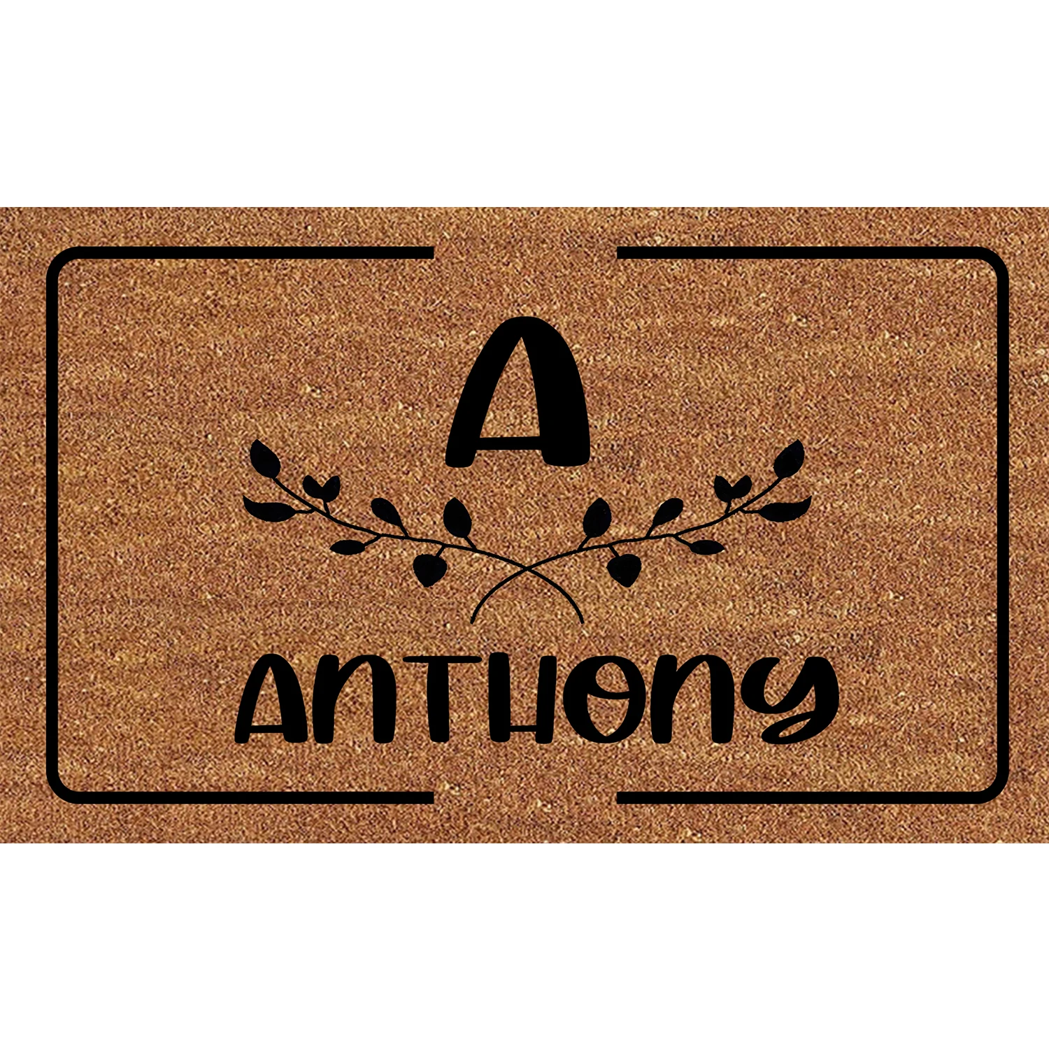 Custom Initial Family Name Doormat Text Logo Rubber Non-Slip Funny Mats for Entryway Door Mat Indoor Outdoor Rug Floor Foot Mat