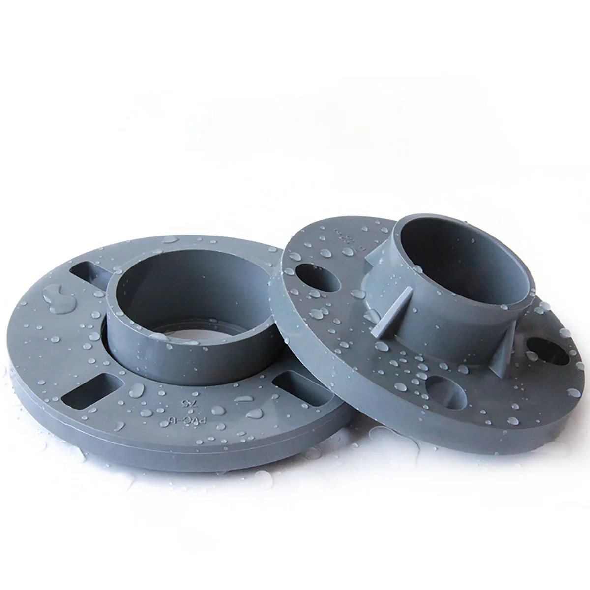 1Pcs Grey PVC 20 25 32 40 50 63 75 90 110mm Flange Pipe Connector PVC Adapter Hardware Fittings Tube Parts Slip Socket Flanges