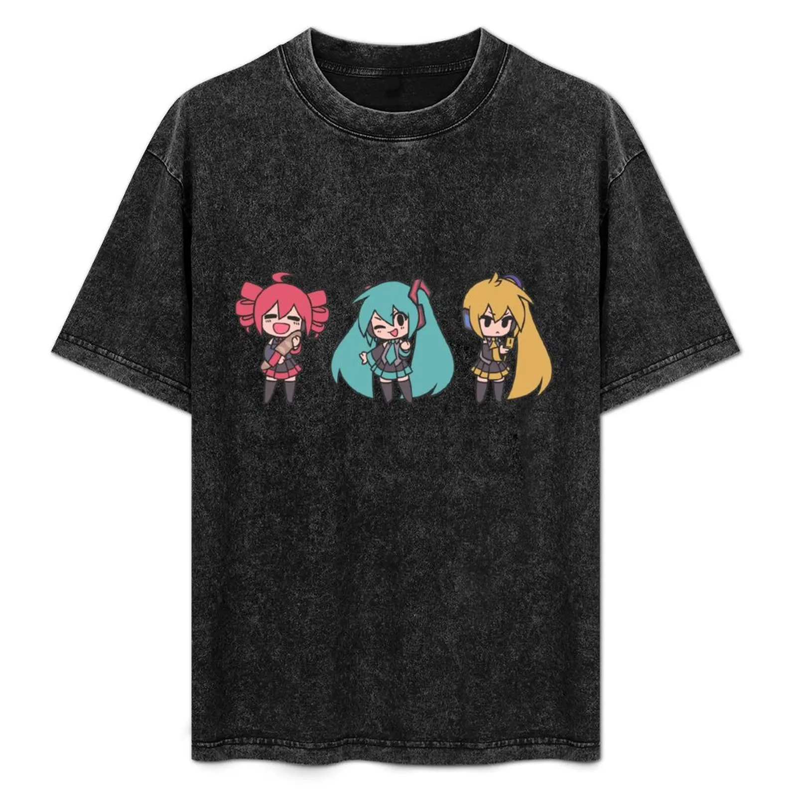 

Vocaloid Triple Baka Chibis T-Shirt Aesthetic clothing oversize t-shirts man anime clothing for men