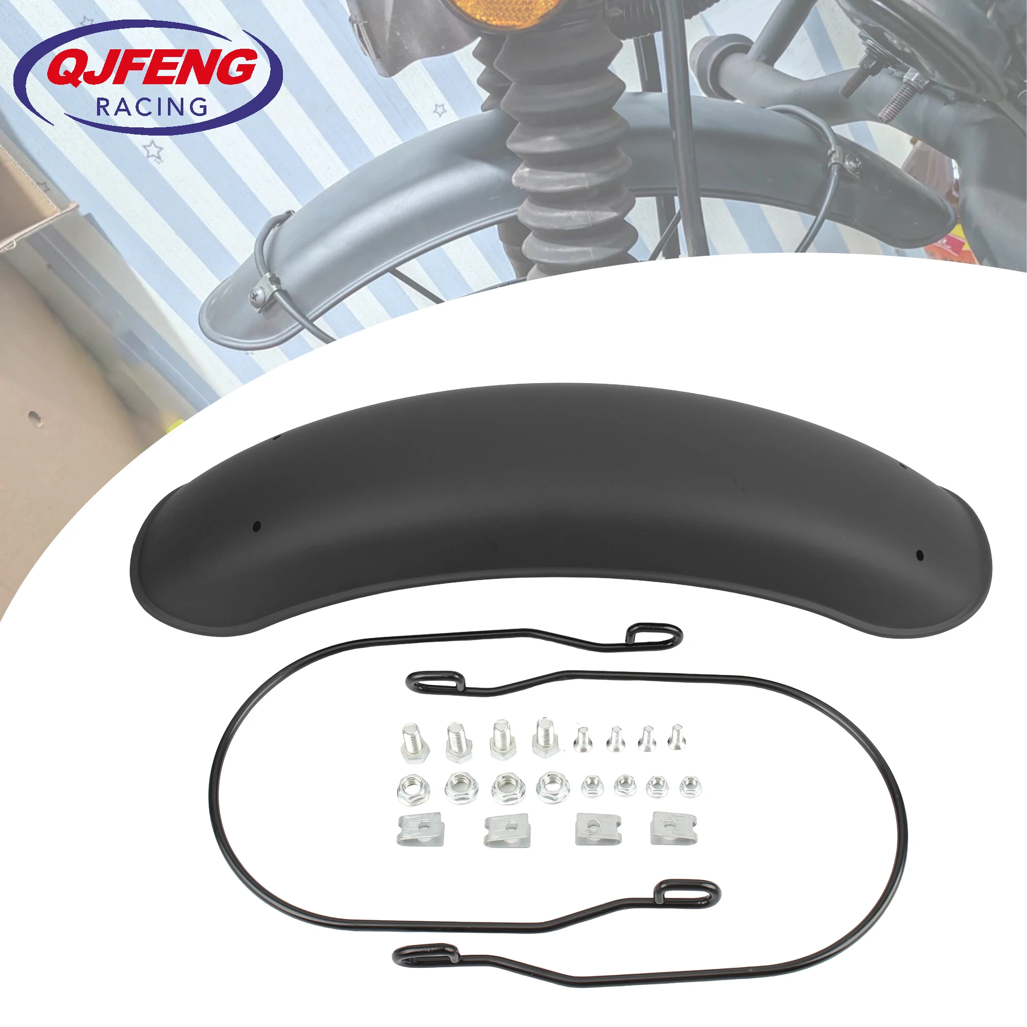 

For Honda Yamaha Universal Rear Fender Fairing Scooter Motorcycle Black Metal Fender Modification Protection Accessories