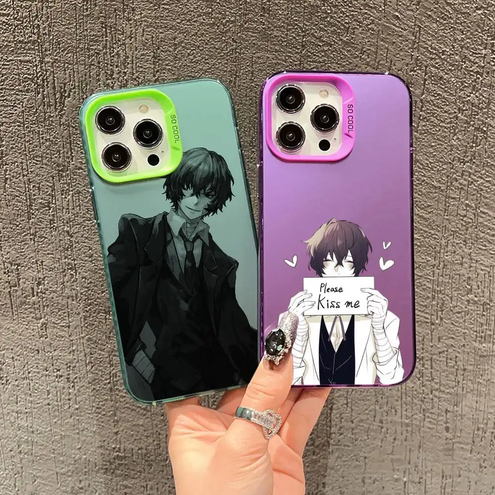 Bungo Stray Dogs dazai osamu  Phone Case For iPhone 17,16,15,14,13,12,11,Mini,Pro,E,MAX silver White Candy Matte Cover