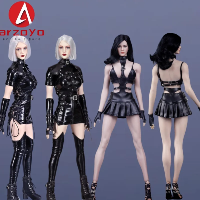 

SA Toys SA045 SA046 1/6 PU Female Killer Sexy Skirt Rivet Heavy Industry Clothes Model Fit 12'' TBL Action Figure Body
