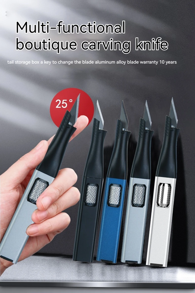 DIY Stift-Schnitzmesser | Wird mit 5 austauschbaren Horseshoe-Art-Klingen geliefert. – Detail 1
