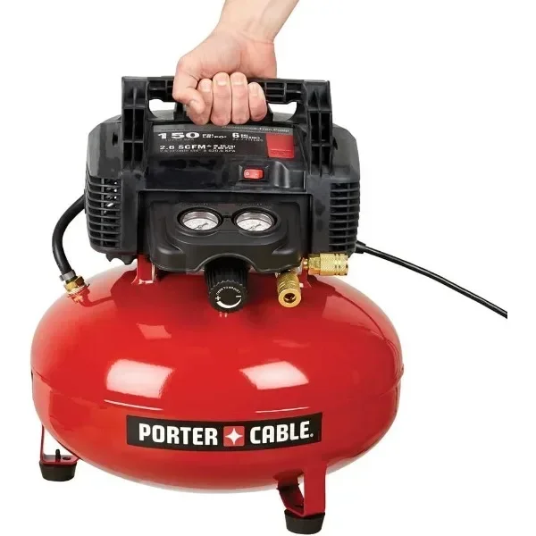 CABLE Air Compressor, 6-Gallon, Pancake, Oil-Free (C2002)