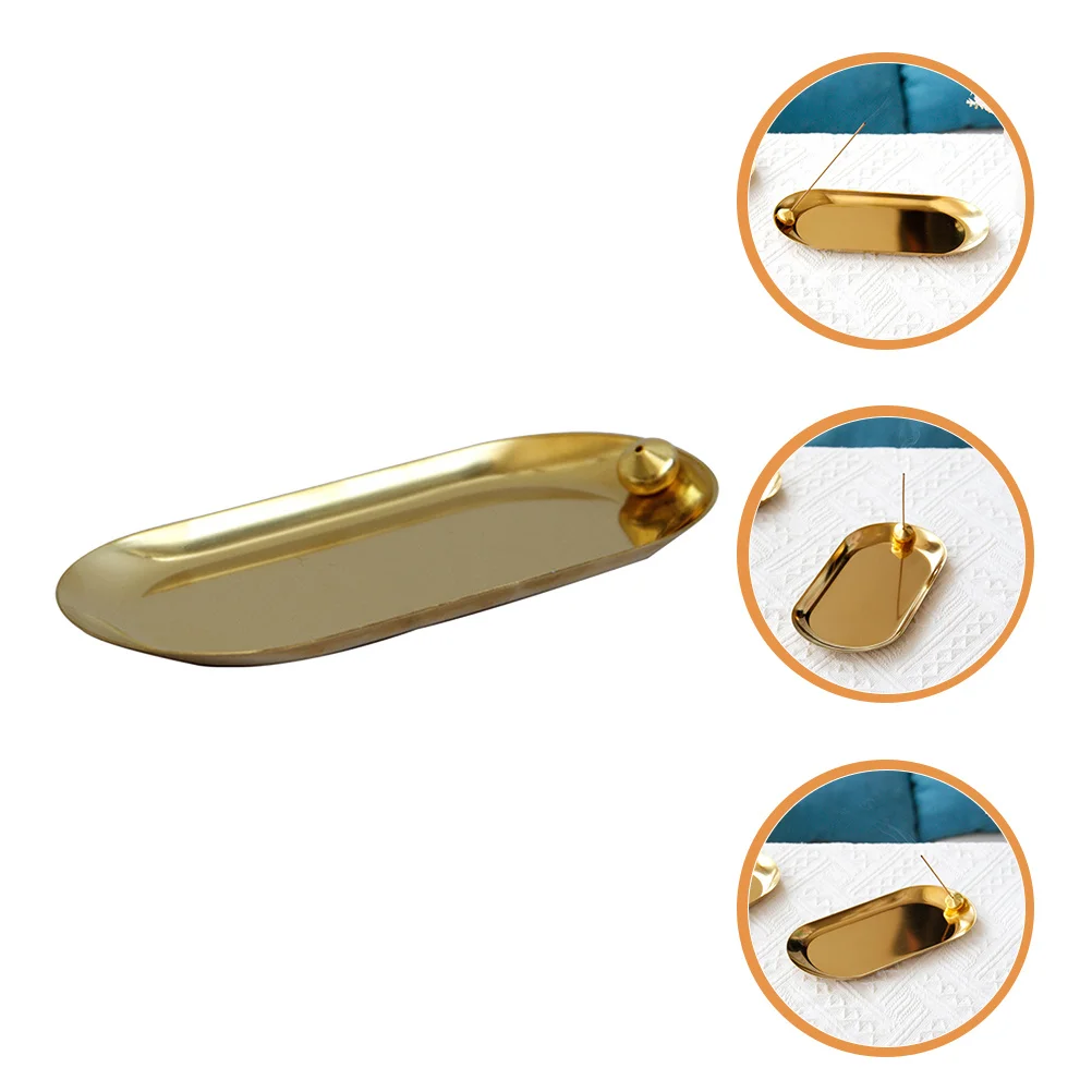 

Metal Incense Accessories Burner Ash Catcher Tray Elegant Design All Standard Sticks Aromatherapy Censer Stress Relief Sleep Aid