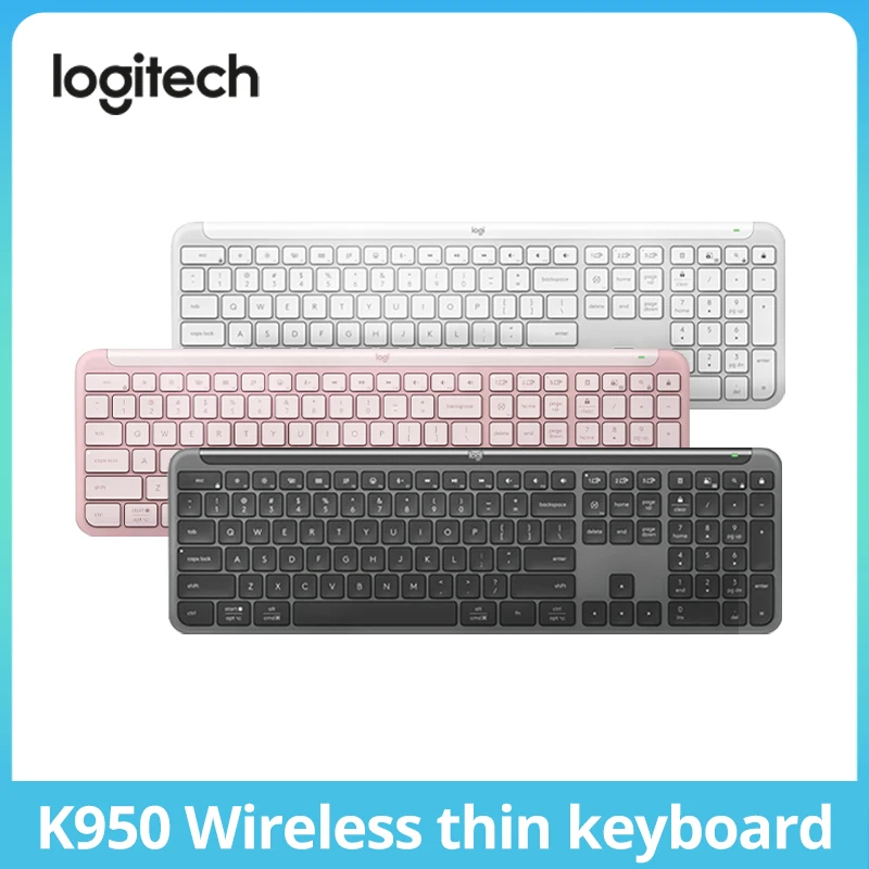 

Беспроводная клавиатура Logitech K950 с простым переключателем, Bluetooth и USB-приемником Logi Bolt, подключением к нескольких устройств