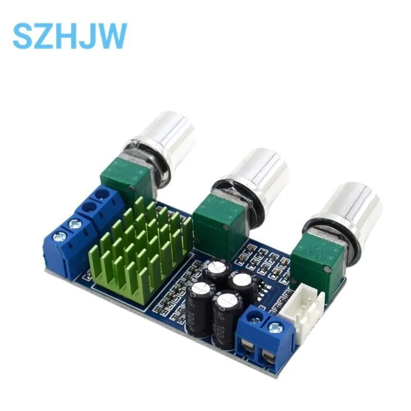 DC 12V 24V 80W x 2 Dual Channel Digital Audio TPA3116D2 Treble Bass Regulating Preset Pre Amplifier Board Module XH-M567