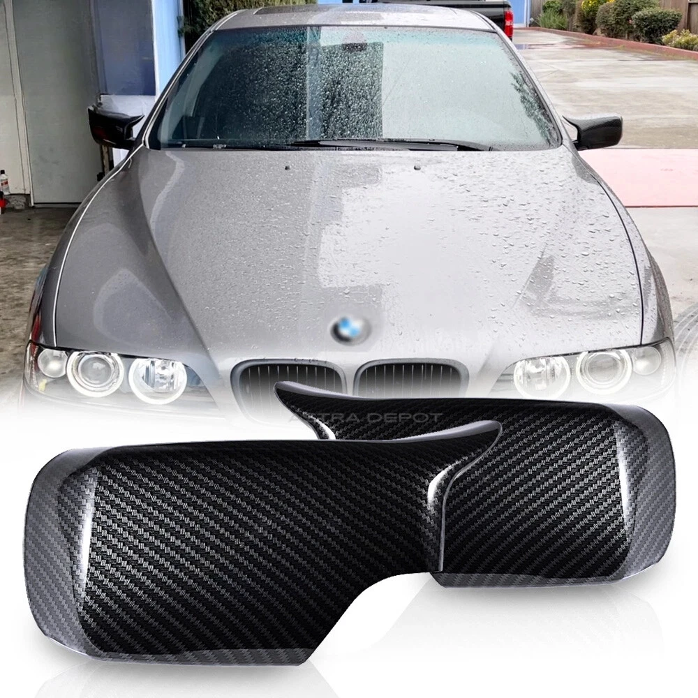 

For BMW E46 316i 318i 318d 320d 320i 325i 328i 330d 330i 1998-2005 Carbon Fiber Pattern Black Side Mirror cover Caps Replacement