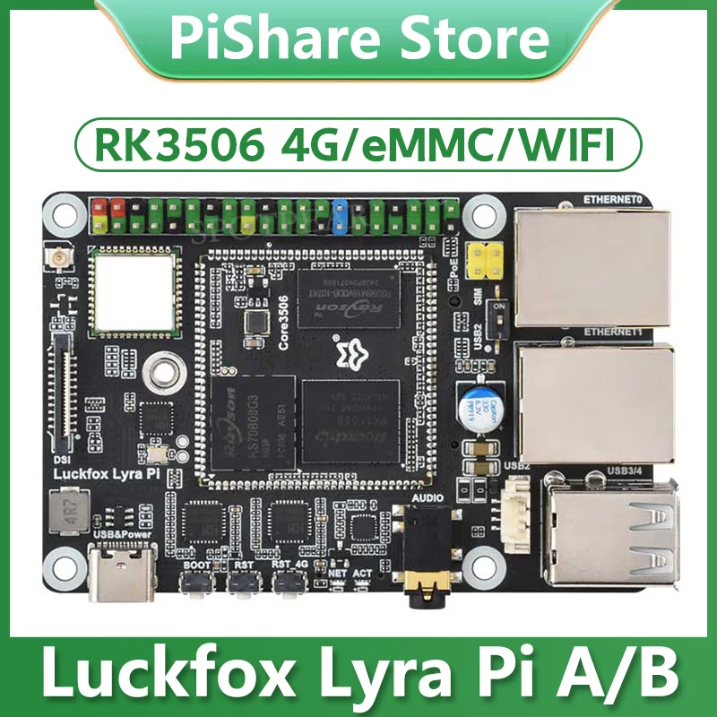 

Luckfox Lyra Pi A/B RK3506 Rockchip Linux Option WIFI6/4G/eMMC Board For MIPI/DSI Display