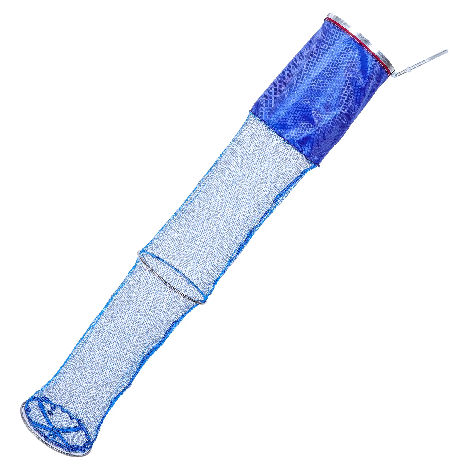 الفولاذ المقاوم للصدأ الأسماك الحرس النايلون الصيد صافي طوي خفيفة الوزن المحمولة قفص شبكي لأدوات تخزين الصيد في الهواء الطلق