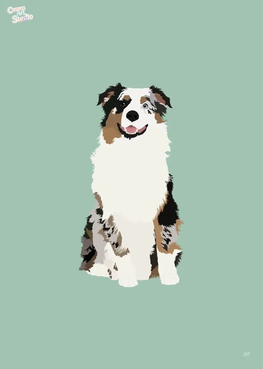 2026 Modern Colorful Abstract Portrait Poster Wall Art Picture Beagle Koki Bull Dog Canvas Painting Simple Living Room Decor