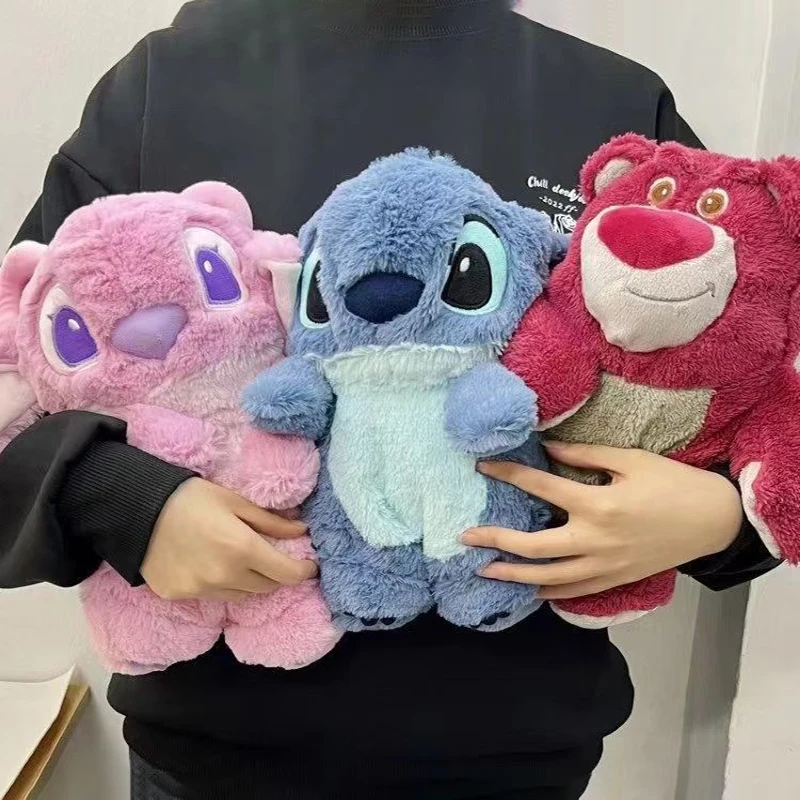 Stitch Angel doll plush Hot water Bottle hand Warmer Cute plush water bottle hand warmer view 3