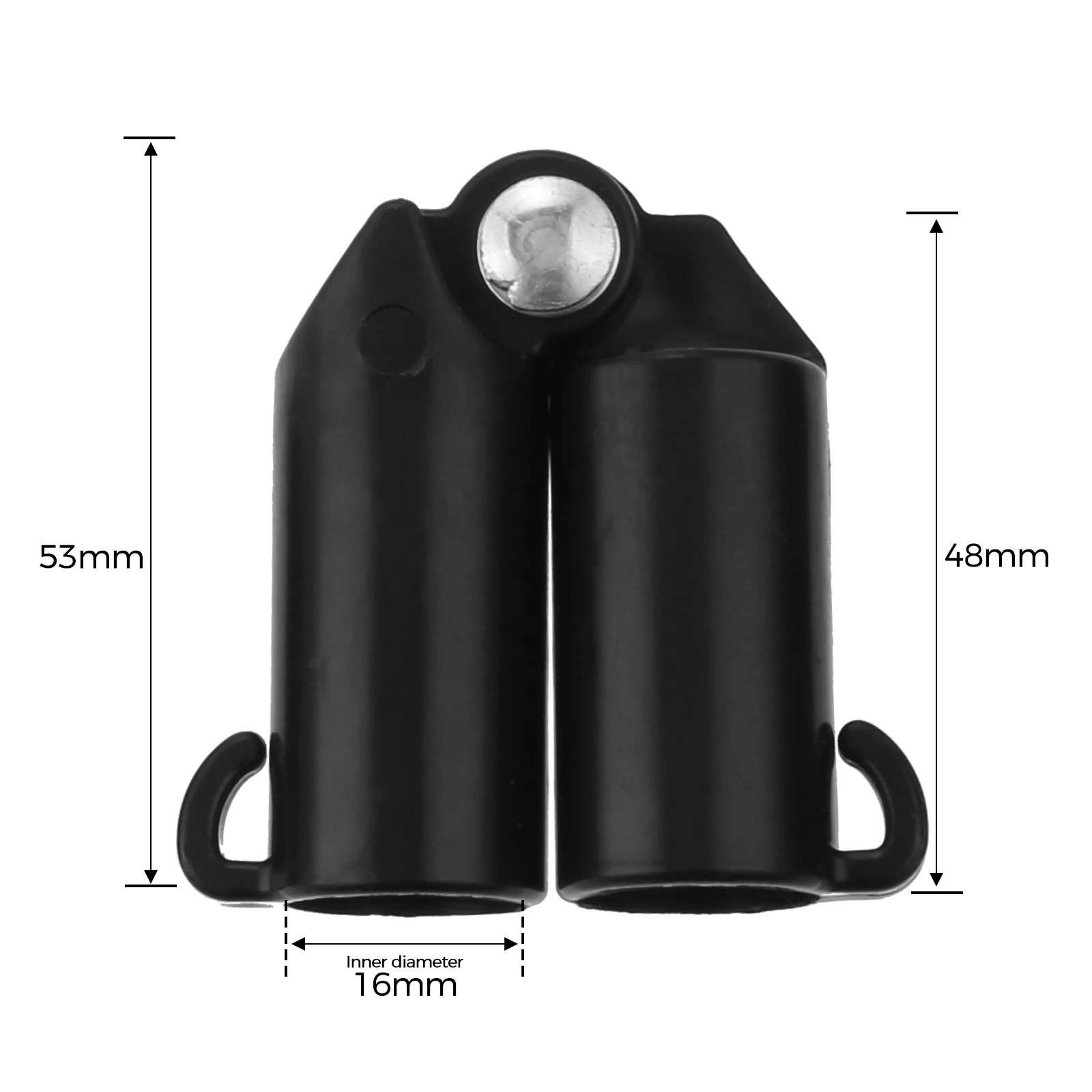 5 buah Dia bagian dalam 16mm tipe-b soket tetap pilar berkebun dukungan garpu sayuran braket mendaki tanaman braket konektor