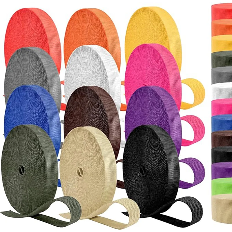 

20M 20-50mm Nylon Webbing Tape Ribbon Strap Sewing Bais Accessories Knapsack Safety Belt Lace Trimming DIY Binding Haberdashery