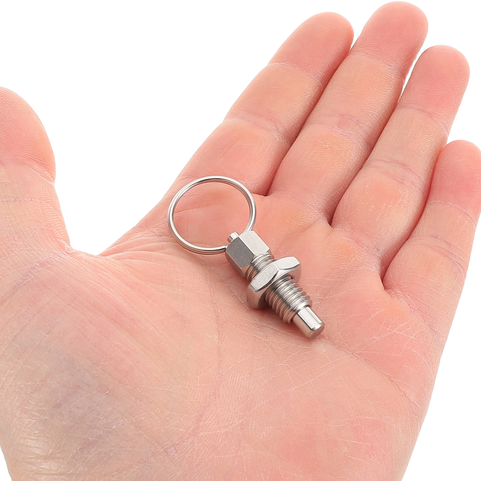 

1pc Fitness Equipment Pull-out Plunger Handle Heavy-duty Shaft Collar Ring Pin Lock Stainless Steel Spring Plunger