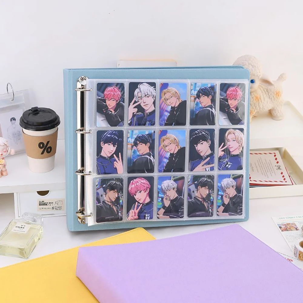 13/15 Grid Card Binder Kpop Photocard Holder Large Capacity Photo Album Glitter Idol Card Collection Book for Polaroid Mini Card