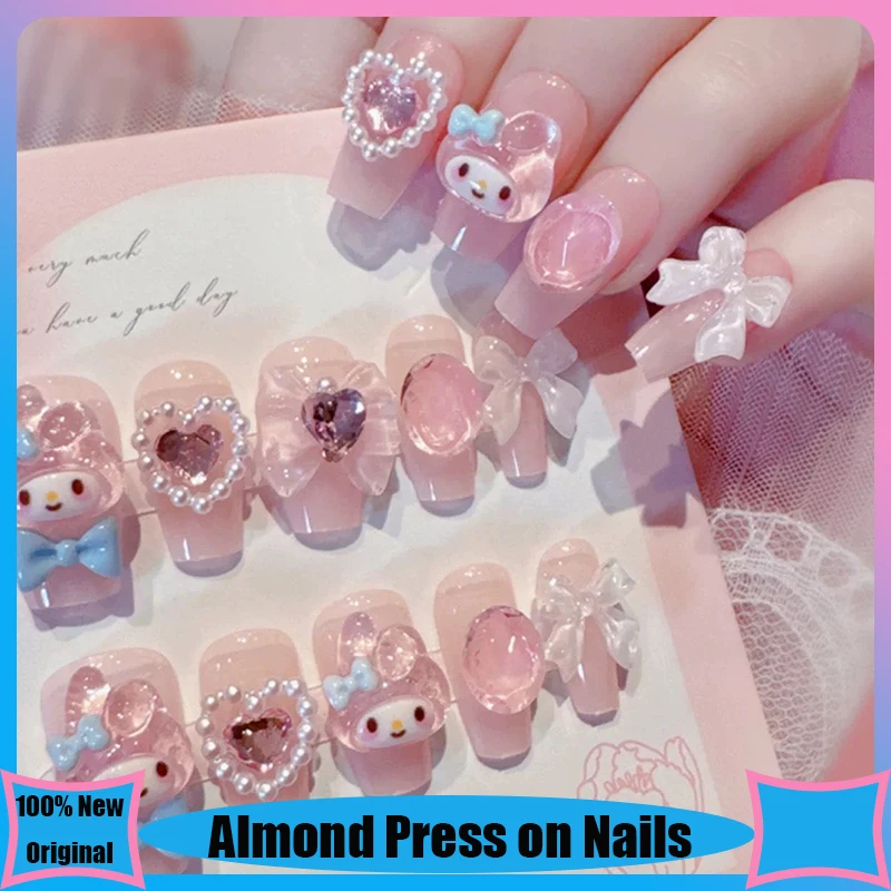 Anime Melody Art Nail False Nail Kawaii Melody Accessories Press on Nails Patch Detachable Nail Tips Manicure Schoolgirl Gift