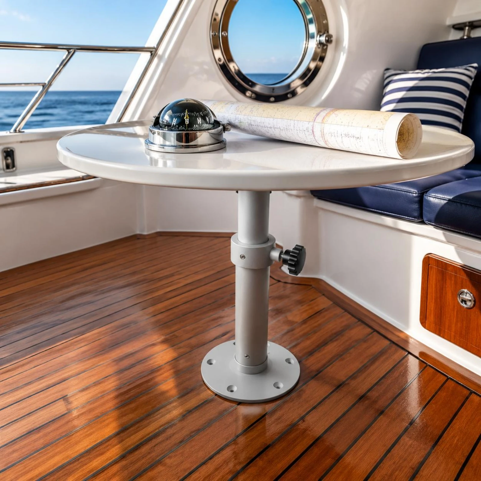 lift-table-leg-round-mounting-plate-telescoping-table-leg-vehicle-furniture-white-finish-easy-to-install-for-yacht