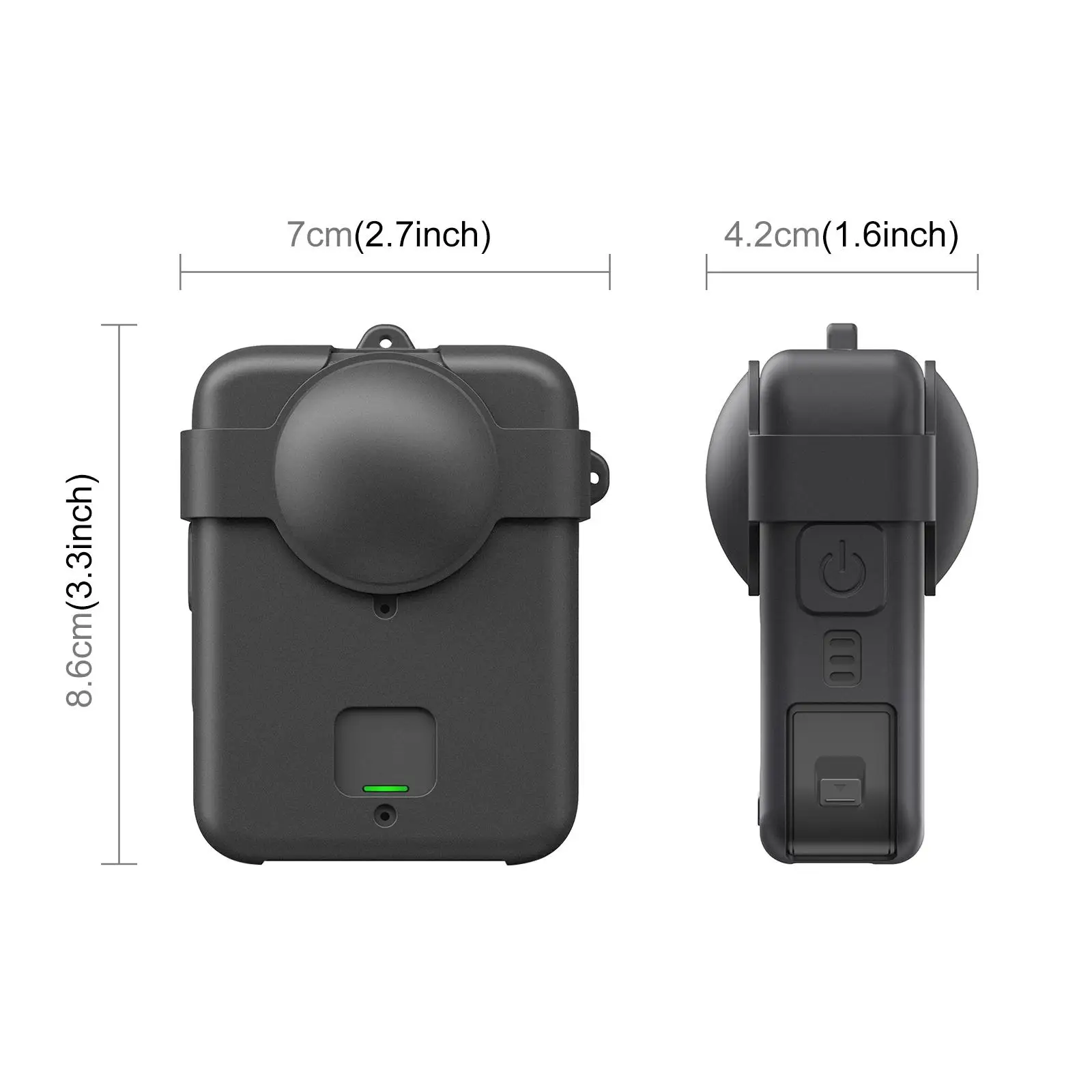PULUZ Silicone Protective Cover For DJI Osmo 360 / 360 II with Lens Cover & Lanyard