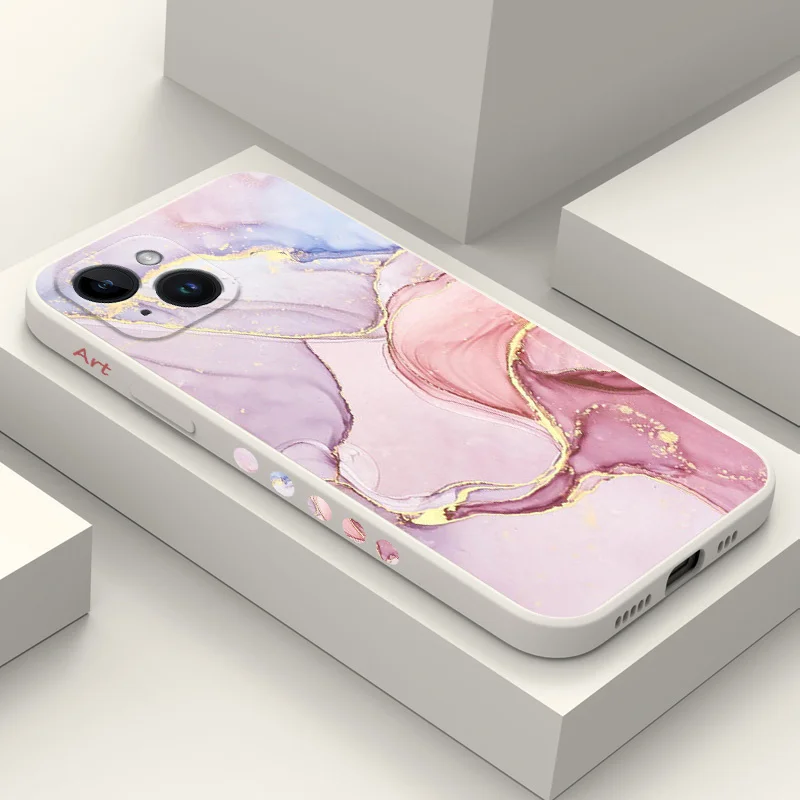 

Gold Marble Phone Case For iPhone 16 16e 15 14 13 12 11 X XR XS Pro Max Mini Silicone Cover
