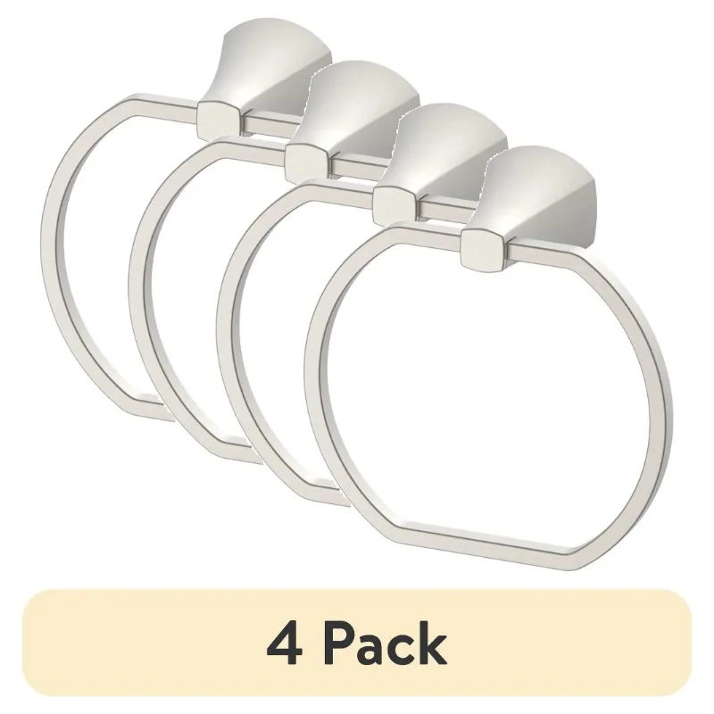 

Simple Flare Style Wall Mount Towel Ring Satin Nickel
