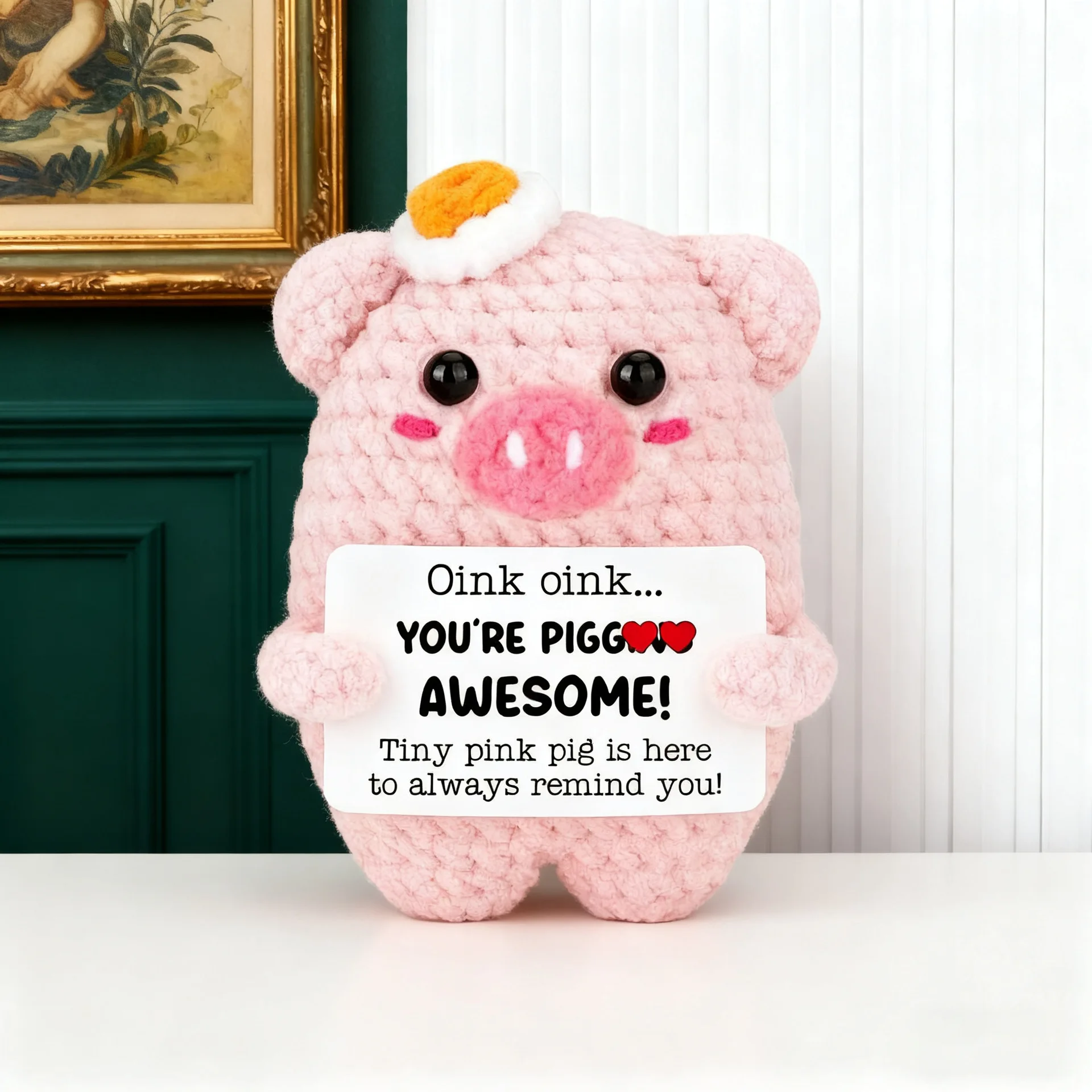 Cute Positive Crochet Animals, Emotional Support Gift