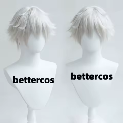 Kaneki Ken Satoru Gojo Cosplay Wig 30cm Short Silver White Wig Cosplay Anime Cosplay Wigs Heat Resistant Synthetic Wigs
