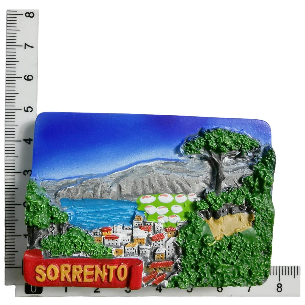ثلاثية الأبعاد سورينتو إيطاليا مغناطيس الثلاجة هدية تذكارية الراتنج الثلاجة المغناطيسي ملصق جمع ديكور المنزل