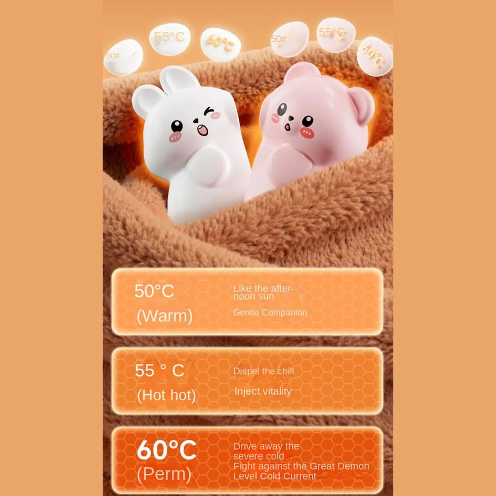Rechargeable Hand Warmers 3 Levels Rechargeable Magnetic Heater 2 In 1 Animal Shape Hand Warmer For Winter Home School Office