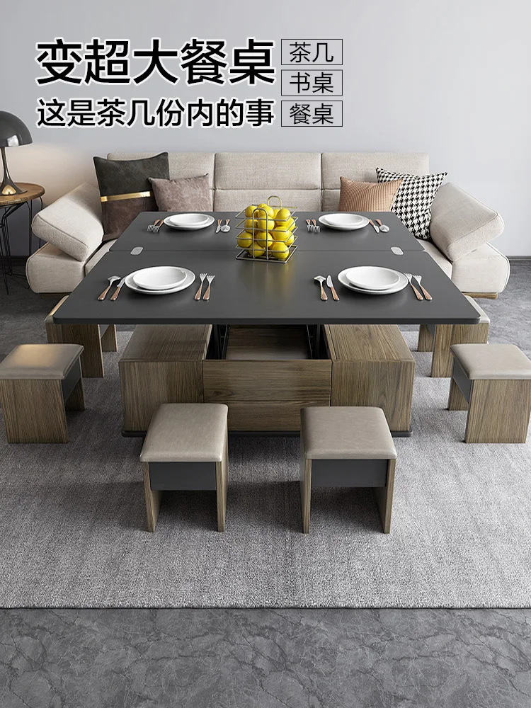 Simple Living Room Home Multifunctional Folding Retractable Folding Dining Table