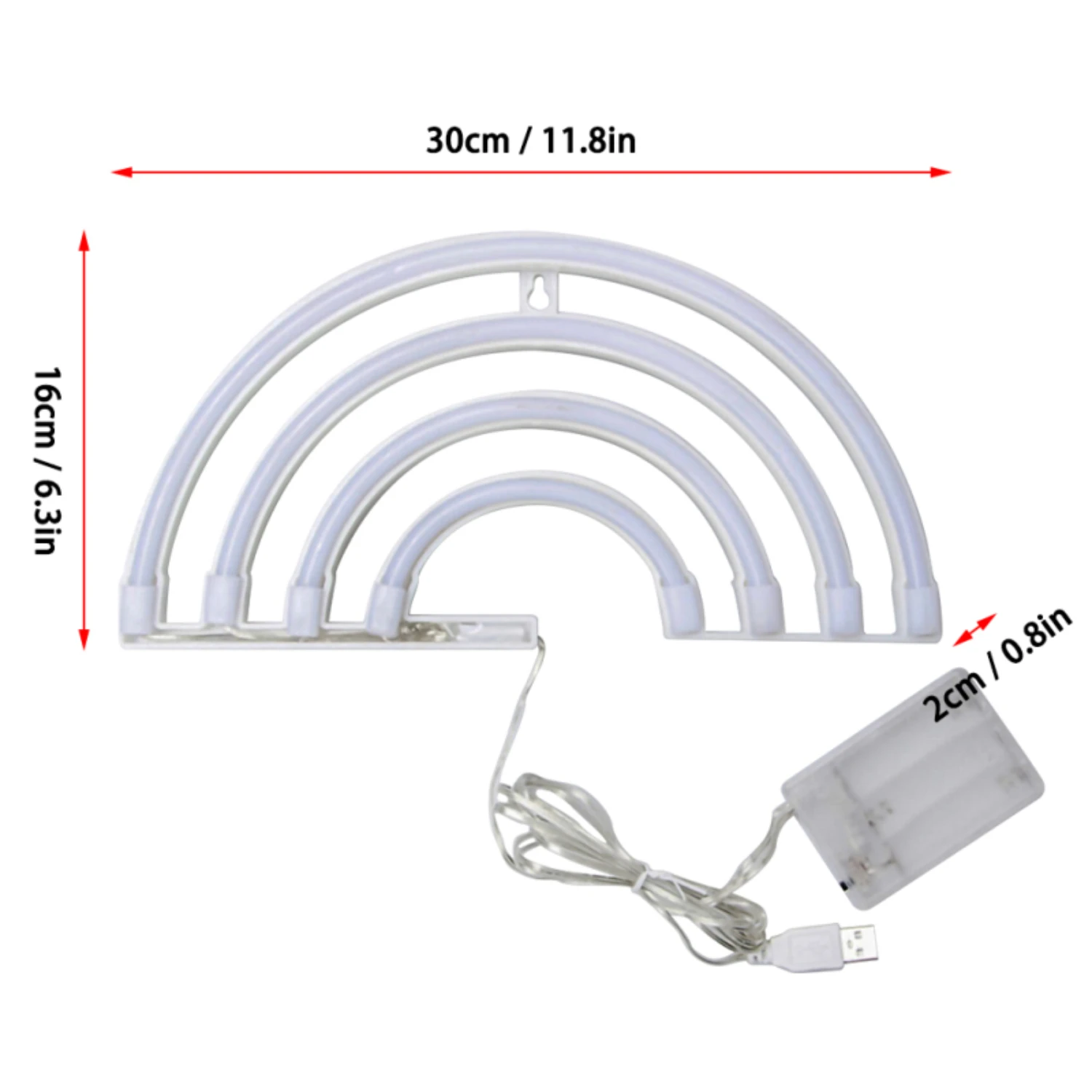 Неоновые светодиодные вывески - Радужный декор для стен - Комната для девочек - День рождения - Свадебный декор - Работает от USB до батареи