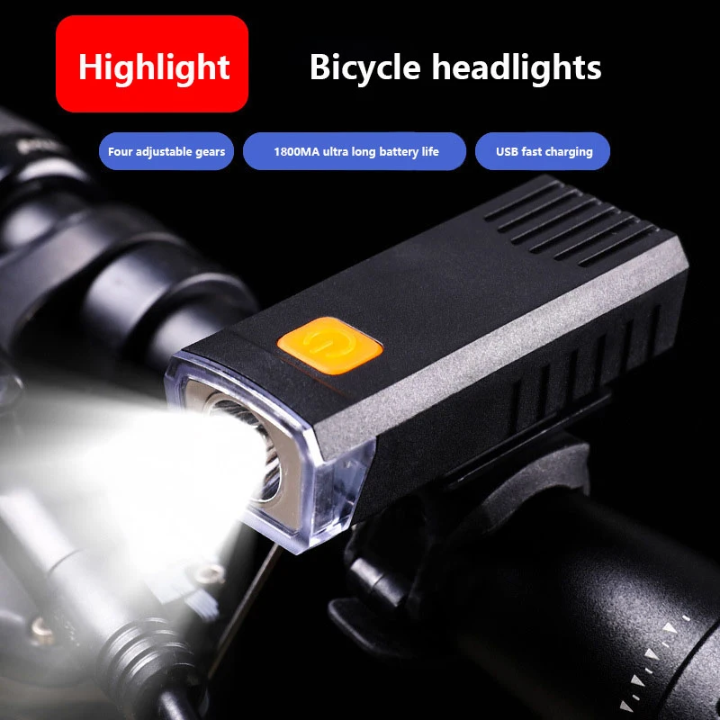 Bright Bicycle Light LED Front USB Rechargeable Mountain Bicycle Lamp Bike Headlight Flashlight Cycling Scooter