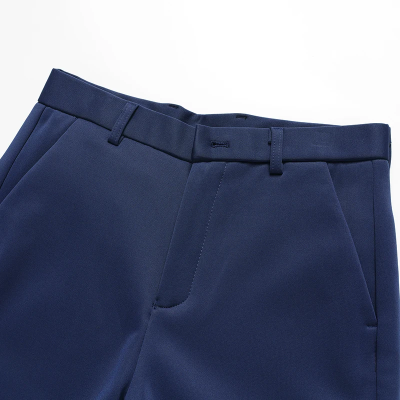 Winddichte Herren Formelle Arbeitshosen Dickes Thermofutter Entspannte Gerade Silhouette Mehrere Größen Geschäftsreise-Hosen – Detail 23