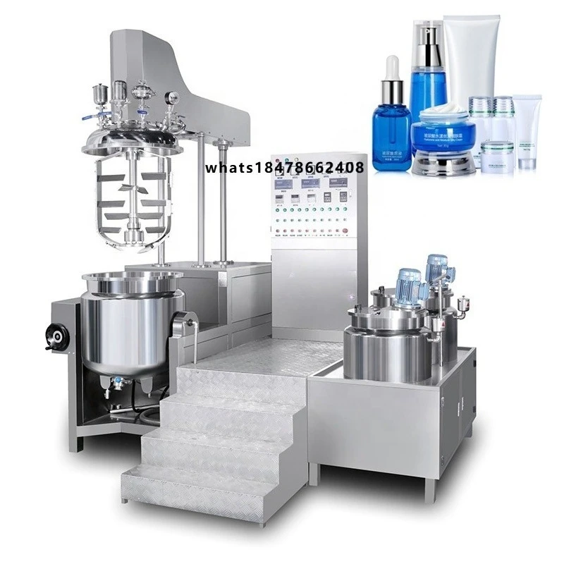 Automatic Vacuum Emulsifying Mixer Cosmetic Cream Lotion Homogenizer Emulsifier Toothpaste Making Production Machine