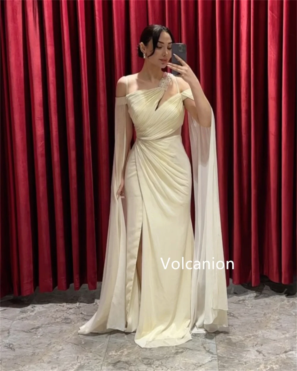 Vestidos largos drapeados de gasa personalizados con hombros descubiertos, ocasiones a medida, moda de graduación, tallas simples disponibles