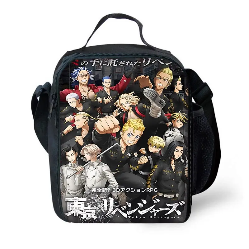 Anime Tokyo Revengers Lunch Box Isolado, saco de grande capacidade para criança, refrigerador térmico reutilizável para estudante e piquenique ao ar livre, menino e menina